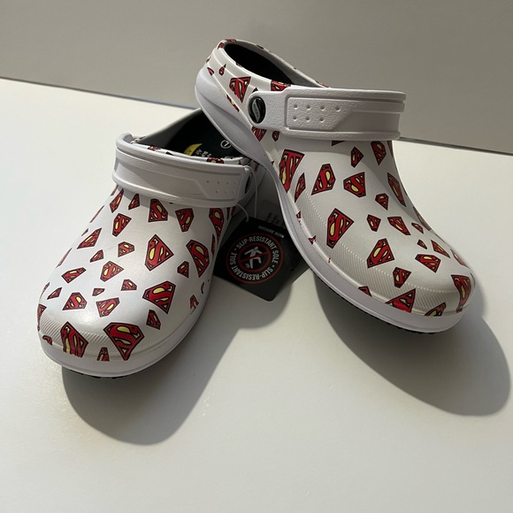 NWT Skechers Work x DC - ArchFit Superman Clogs  SZ-7 - Picture 10 of 13